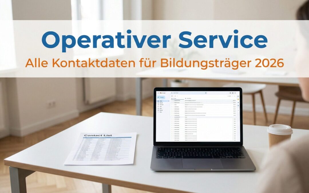 Operativer Service der Agentur für Arbeit: Kontaktdaten aller 37 Operativen Services für Bildungsträger 2026
