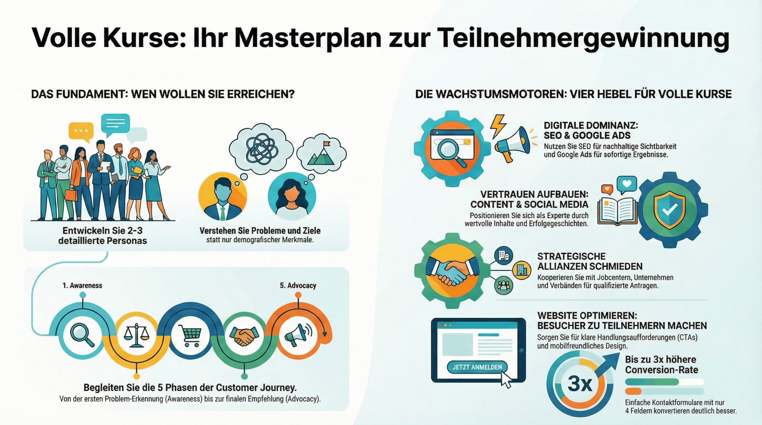 Masterplan zur Teilnehmergewinnung Infografik