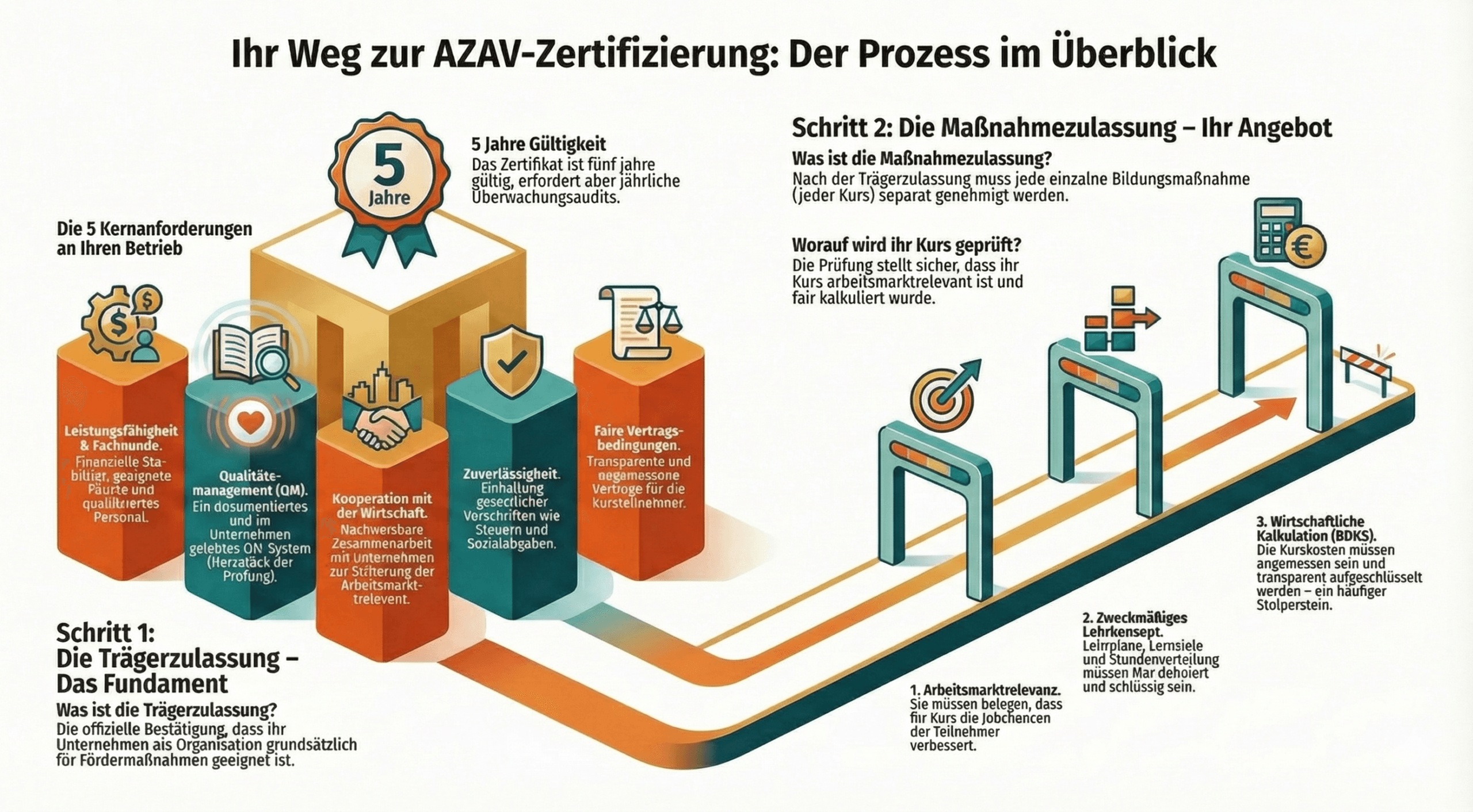 Prozess der AZAV-Zertifizierung im Überblick