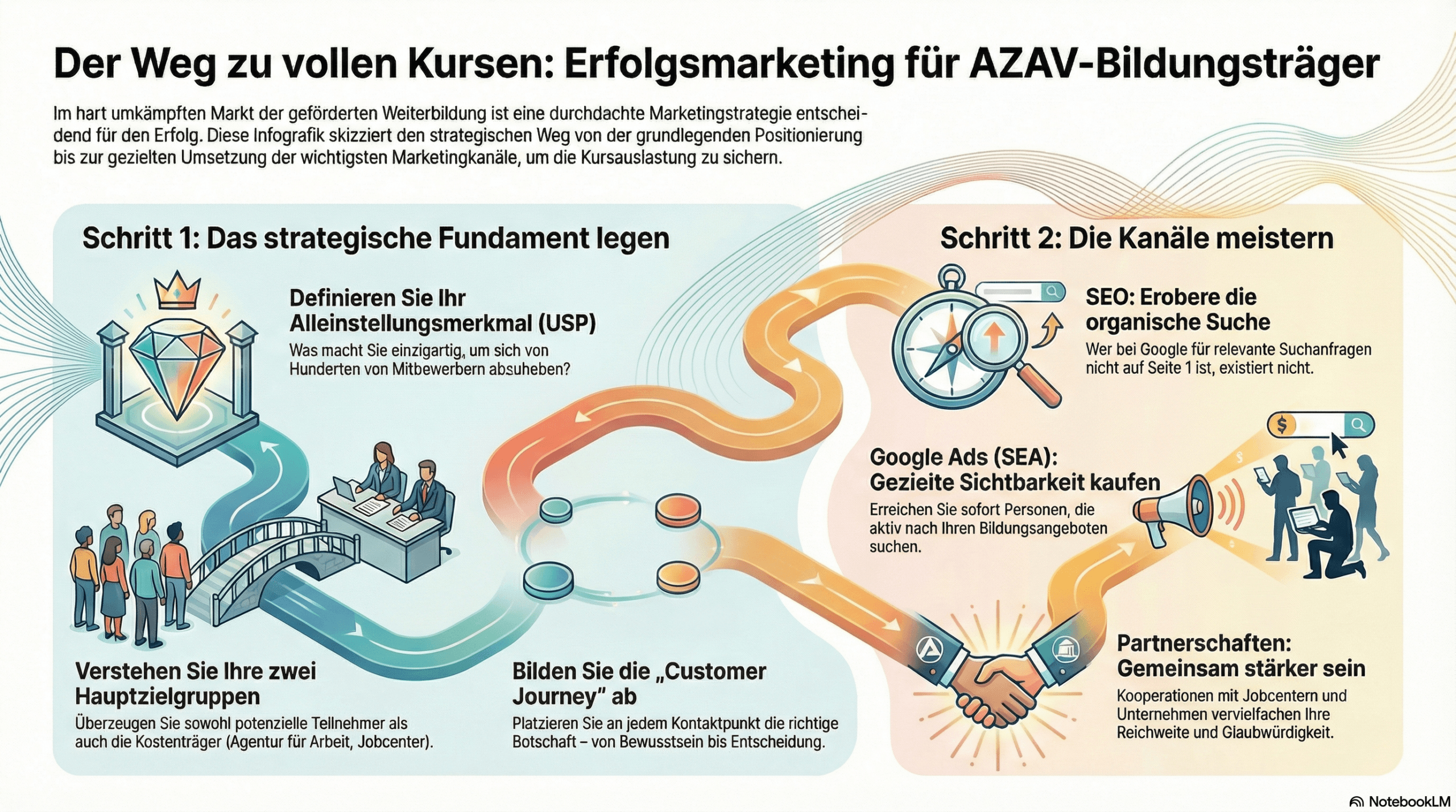 Der Weg zu vollen Kursen: Erfolgsmarketing für AZAV-Bildungsträger