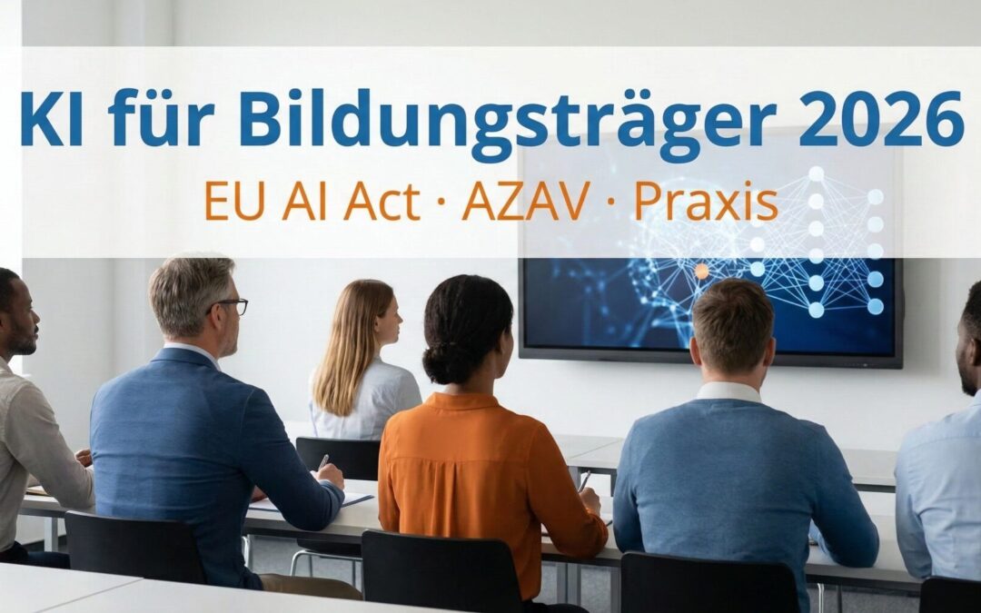 KI für Bildungsträger 2026: EU AI Act, AZAV-Anforderungen und praktische Implementierung von künstlicher Intelligenz in der geförderten Weiterbildung | azav-wissen.de
